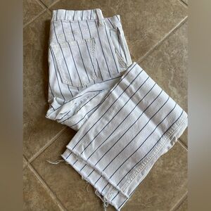 Joe’s Cream Pinstriped Cropped Jesns